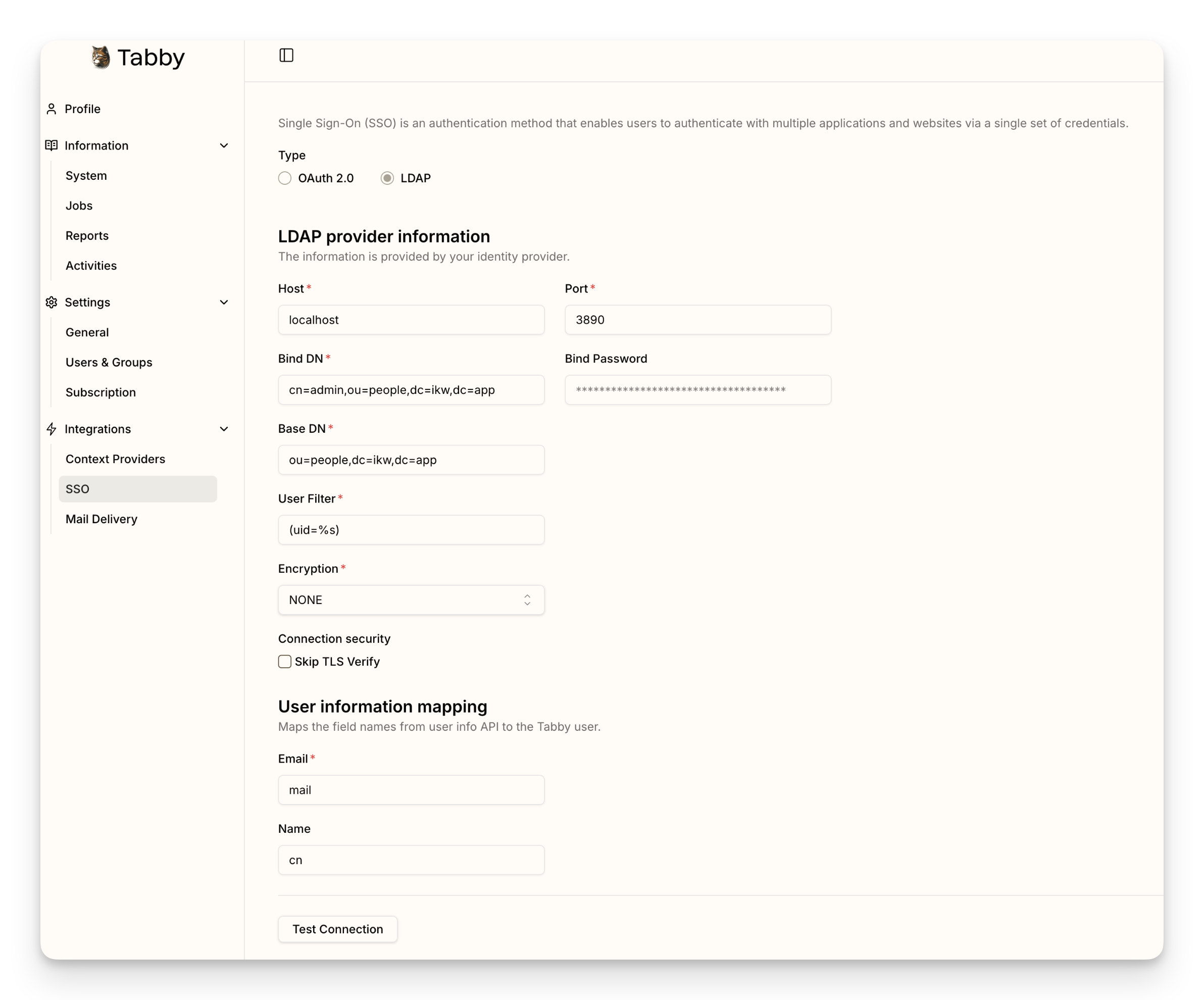 LDAP Configuration