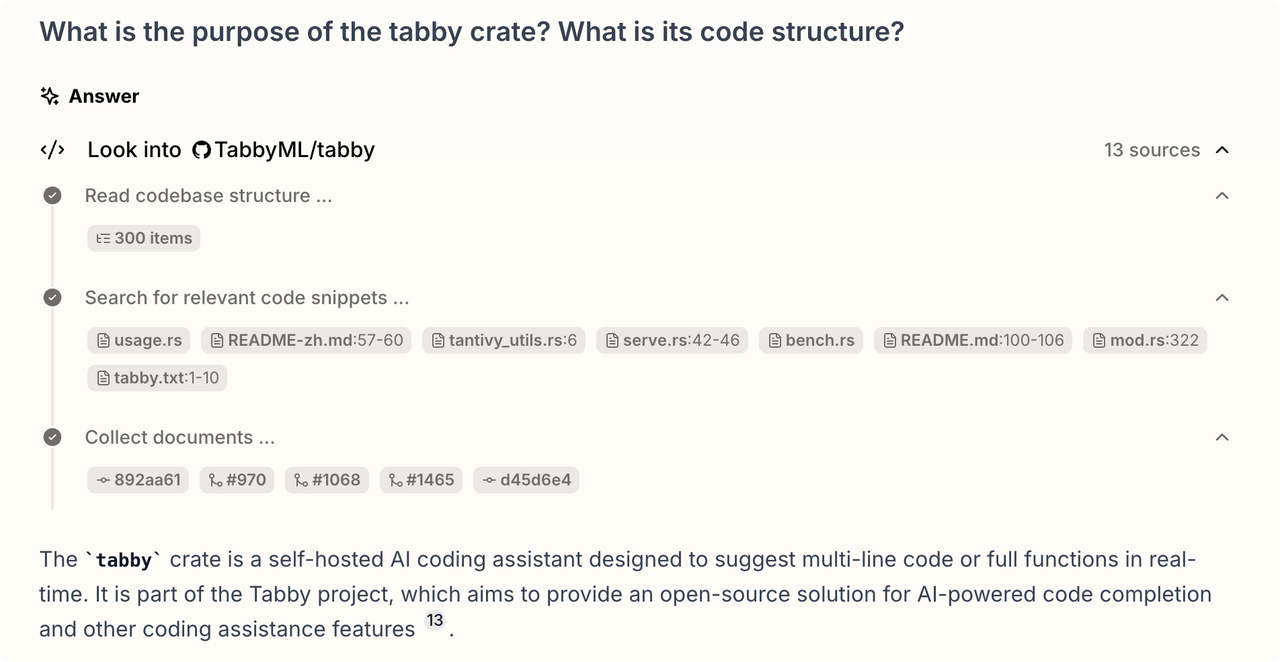 Query Repositories thinking process
